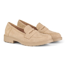Beige klassiske ruskindssko til kvinder 2