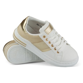 Kvinders afslappede hvide og beige sneakers 2