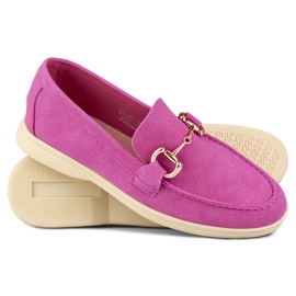 Komfortable bløde lyserøde loafers til kvinder 1