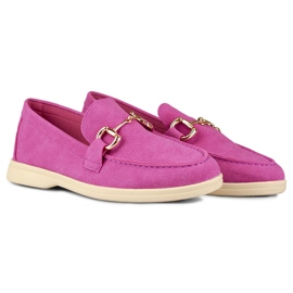 Komfortable bløde lyserøde loafers til kvinder 2