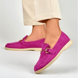 Komfortable bløde lyserøde loafers til kvinder 6