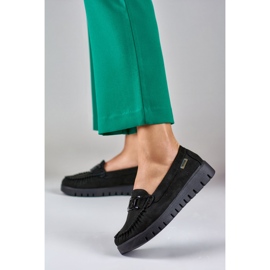 Sorte loafers til damer med en behagelig sål 2
