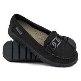 Sorte loafers til damer med en behagelig sål 1