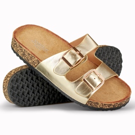 Guldflip flops på korksål gylden 1