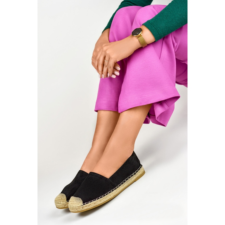 Klassiske sorte espadriller til kvinder 1