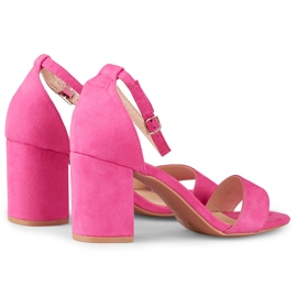 Fuchsia klassiske sandaler på stolpen lyserød 1