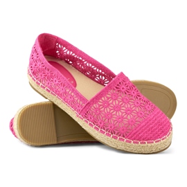 Pink espadriller med blonder til kvinder lyserød 1