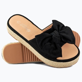 Sorte espadriller med sløjfe 1