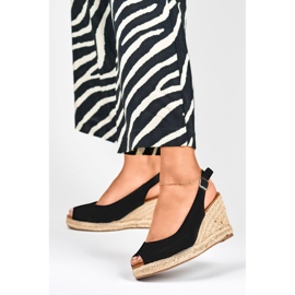 Kile-espadriller i sort ruskind til kvinder 2