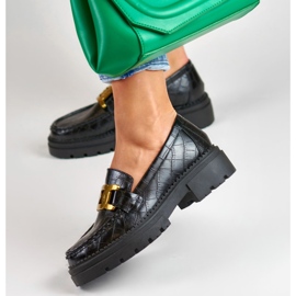 La.Fi Sorte loafers på platformen 1