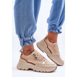 FG2 Beige platform flad hæl sportssko ikoner 2