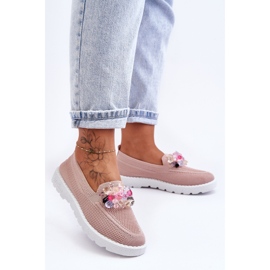 PM1 Slip-on sneakers til kvinder med udsmykning Pink Taylor lyserød 1