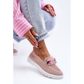 PM1 Slip-on sneakers til kvinder med udsmykning Pink Taylor lyserød 5
