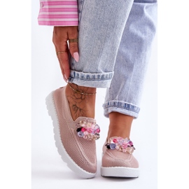 PM1 Slip-on sneakers til kvinder med udsmykning Pink Taylor lyserød 7