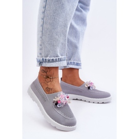 PM1 Slip-on sneakers til kvinder med sten grå Simple 2