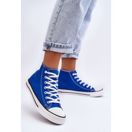 FR1 Klassiske sneakers til kvinder, høj blå remos 1