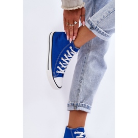 FR1 Klassiske sneakers til kvinder, høj blå remos 2
