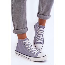 FR1 Klassiske sneakers til kvinder, høj grå remoer 2