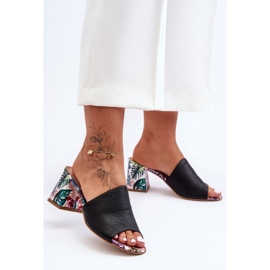Lewski Shoes Dame læder højhælede Leski sko 3209/K Sort 1