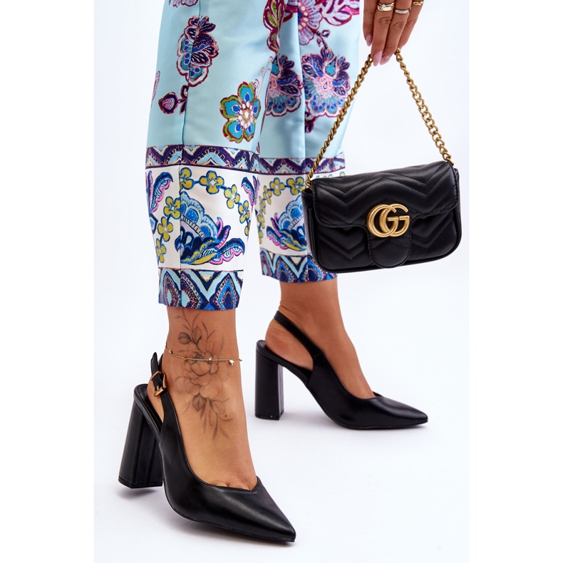 Klassiske Peep Toe Pumps Black My Love sort 1