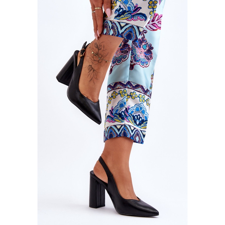 Klassiske Peep Toe Pumps Black My Love sort 2