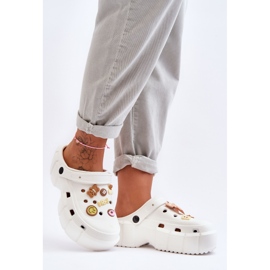 Kvinders Skumglas Crocs Med Dekorationer Hvid Marlett 1