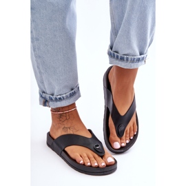 Platform flip flops til kvinder, sort Bellitta 2