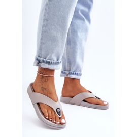 Platform flip flops til kvinder, grå Bellitta 1