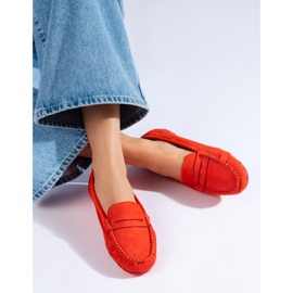 Orange loafers i ruskind til kvinder fra Shelovet 1