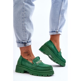 PS1 Slip-on Loafers i ruskind til kvinder Grøn Pure Love 1