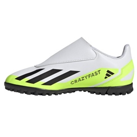 Adidas X Crazyfast.4 Vel Tf Jr IE4060 fodboldstøvler hvid hvid 1
