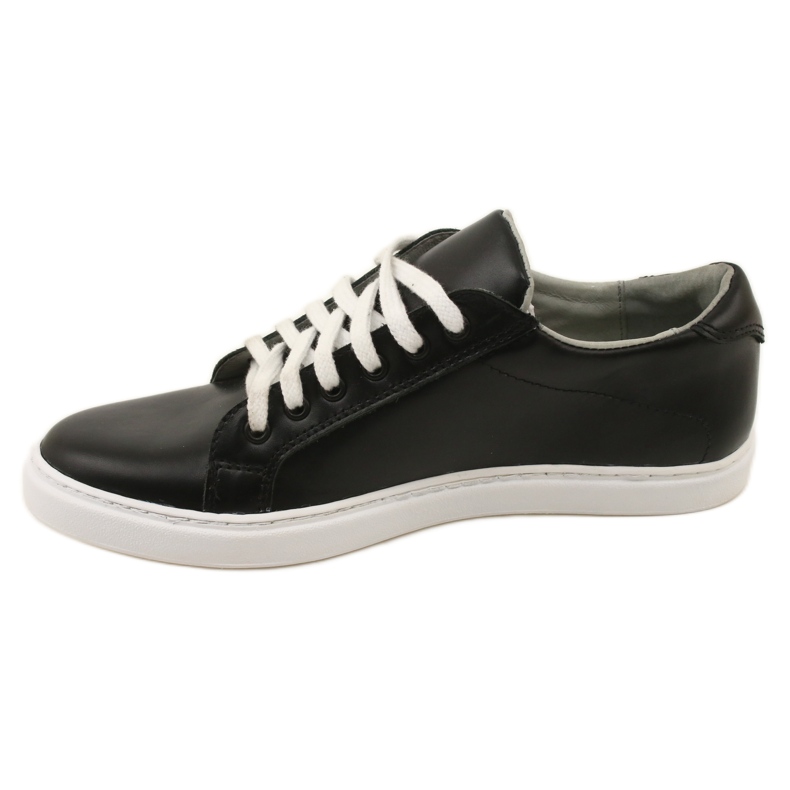 Vriston Sorte mænds læder sneakers 2