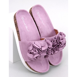 Rizzo Purple Flower Hjemmesko lilla 1