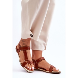 Camel Lissa flade velcro-sandaler til kvinder brun 1