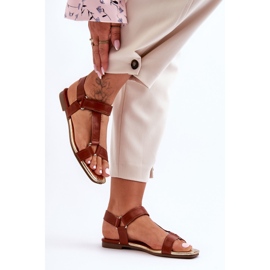 Camel Lissa flade velcro-sandaler til kvinder brun 4