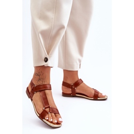 Camel Lissa flade velcro-sandaler til kvinder brun 2