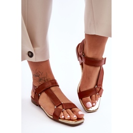 Camel Lissa flade velcro-sandaler til kvinder brun 3
