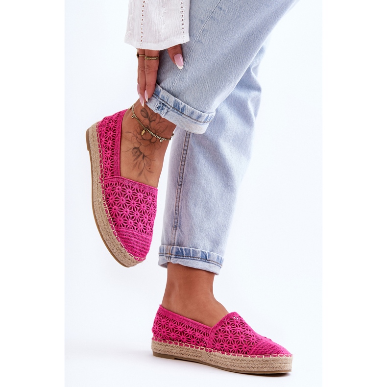 PG1 Kvinders Openwork Espadrilles Pink One Lover lyserød 2