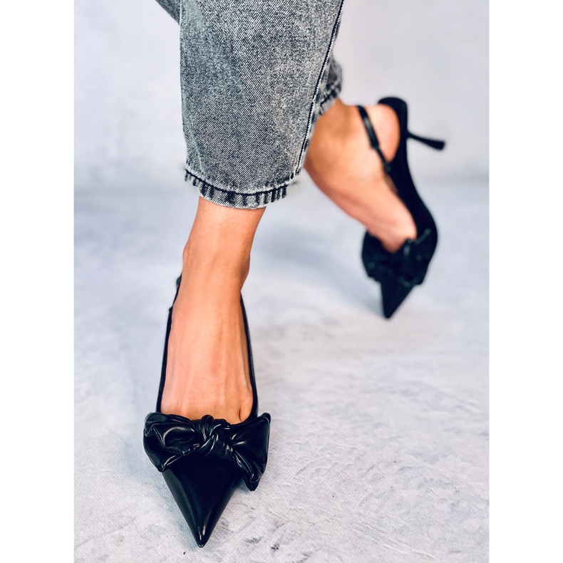 Åben hæl pumps Deluna Black sort 1