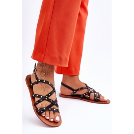 Damesandaler med ornamenter Sort Alemona 1