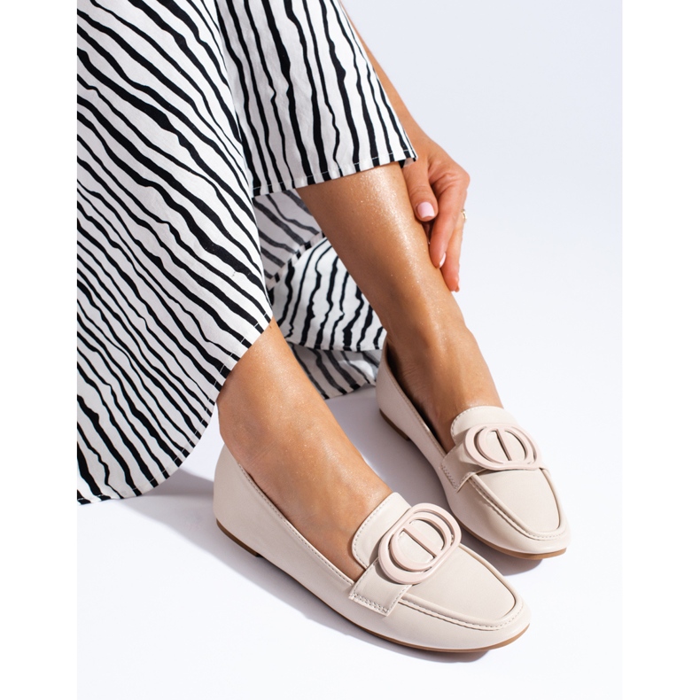 Elegante Shelovet beige mokkasiner til kvinder 1