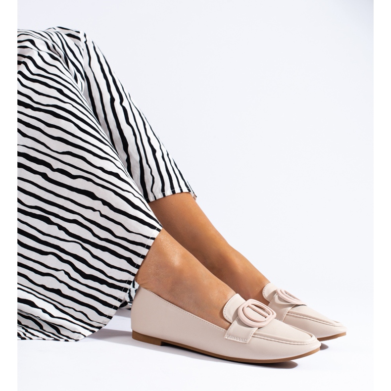 Elegante Shelovet beige mokkasiner til kvinder 2
