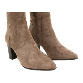 Taupe strækstøvler til kvinder Caprice 9-25521-41 355 beige over-knæ-støvler 2