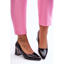 Elegant lakeret Pumps On A Heel Sort Emma 1
