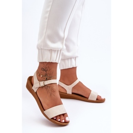 Arya Classic Low Wedge Sandaler Beige 2