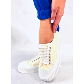 Dors Gule platformssneakers til kvinder 1