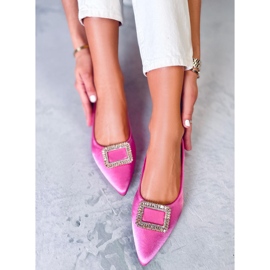 Elegante ballerinaer med Lorella Fushia-sten lyserød 1