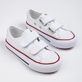 Hvide Shelovet velcro sneakers til børn 1