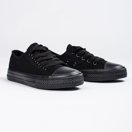 SHELOVET Sorte Vico klassiske børnesneakers 1
