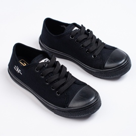 SHELOVET Sorte 3F børnesneakers 1